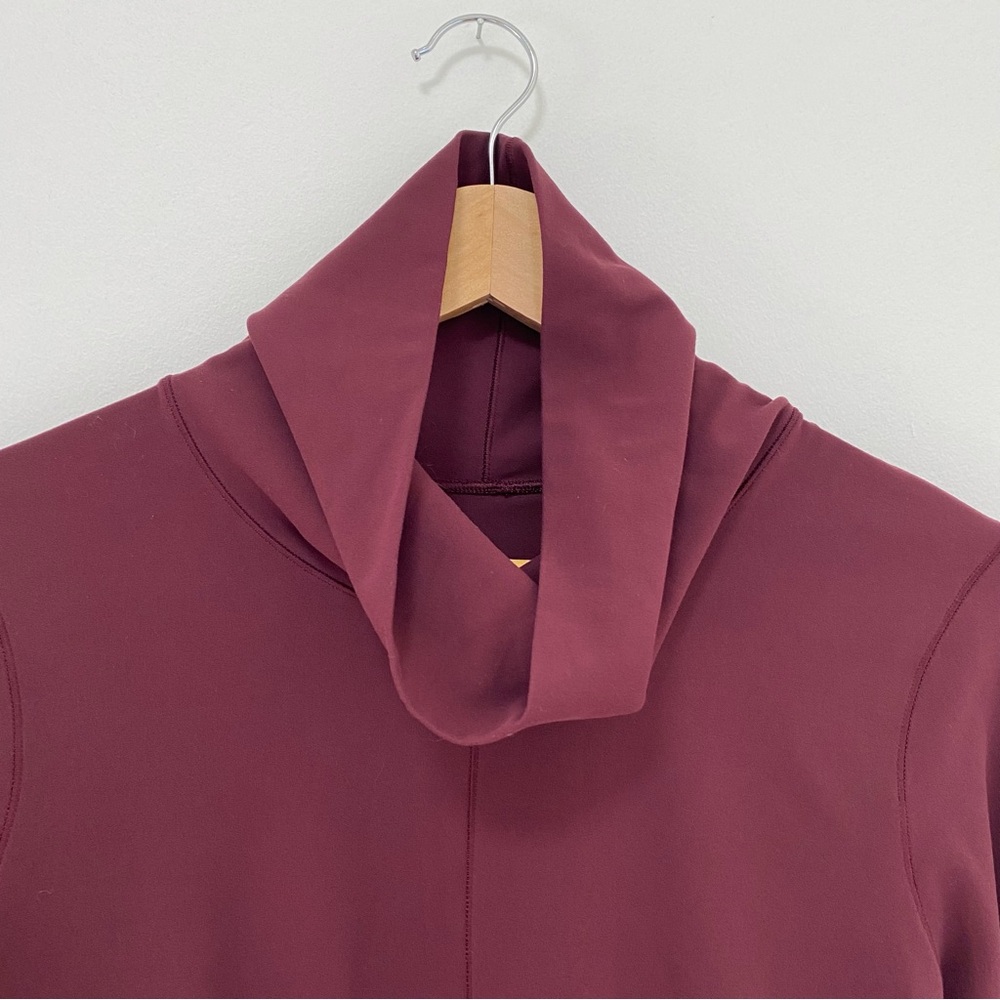 Lululemon Melodic Movement High Neck Crossover Long Sleeve in Garnet - Picture 11 of 14